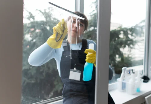 Nettoyage de vitres intérieures et extérieures à Croutelle